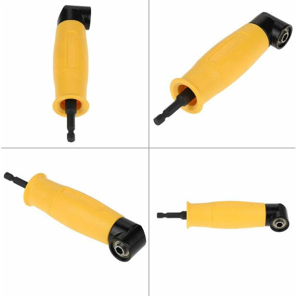 90 Degree Right Angle Drill Adapter Yellow Driver 6.35Mm Hex Shank And Screwdriver Attachment With Screwdrivers & Nutdrivers
