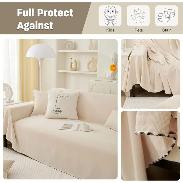 Stretch Sofa Cover Towel Decoration Universal Four Seasons Woven Protector For Home Pets Kids 180 Slipcovers