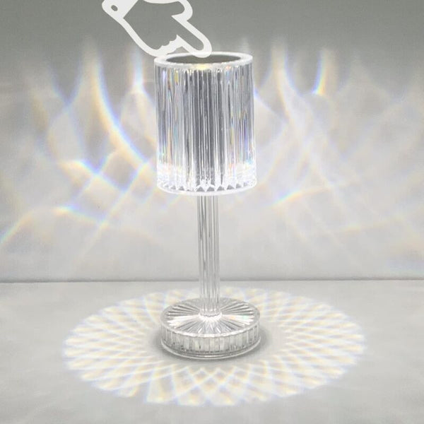 Crystal Led Table Lamp Rechargeable Cordless Touch Dimming Bedside For Living Room Hotel Bedroom Lamps