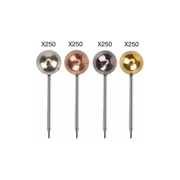 1000 Pieces Push Map Thumbtacks For Cork Board Fabric Marking 1/8 Inch Round Metal Head Pins