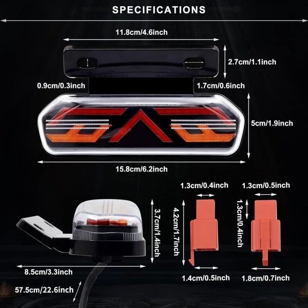 Multifunctional Motorcycle Tail Light 12V Universal Waterproof Led Brake Driving Lights Turn Signals For Other Lighting Parts
