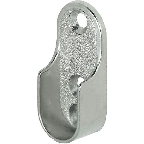 Oval Furniture Rail Hanger 2 Pieces Wardrobe Tube Bracket For Bar Nickel Plated Steel Rod Fixing Metal Hooks & Hangers