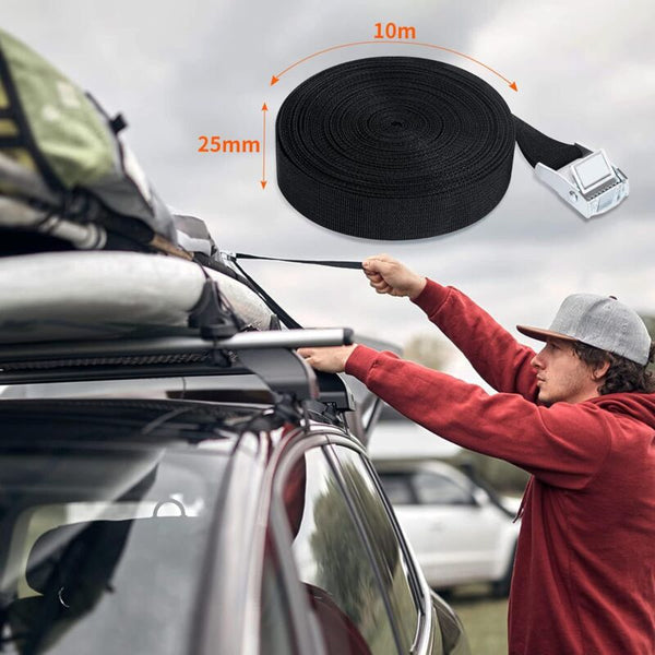 10M Tie Down Strap 4 Pcs Ratchet With Zinc Alloy Buckle For Motorcycle/Car/Bike Carrier/Luggage/Moving Securing Tie Downs & Straps