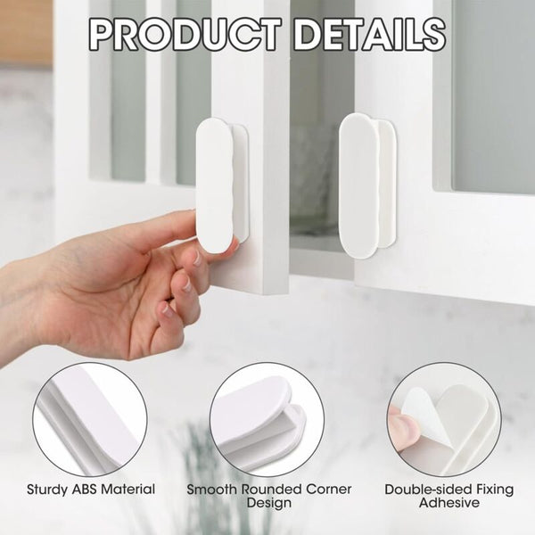 Balcony Door Knob 4 Pcs Set Handles Cabinets Furniture Glass Plastic Look Furniture Parts