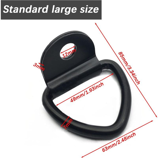 Lashing Ring 6 Pieces D Anchor 85 X 63 Mm Black Heavy Duty Rings Load 300Kg For Trailer Equipment Trailer Parts