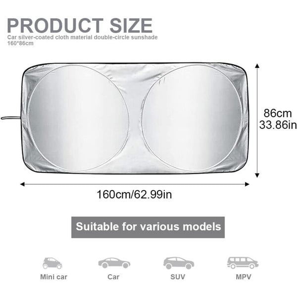 Car Windshield Sun Shadefoldable Front Visor Sunshade Coveranti Uv Reflective Protectorsunshade Block Sun Visors