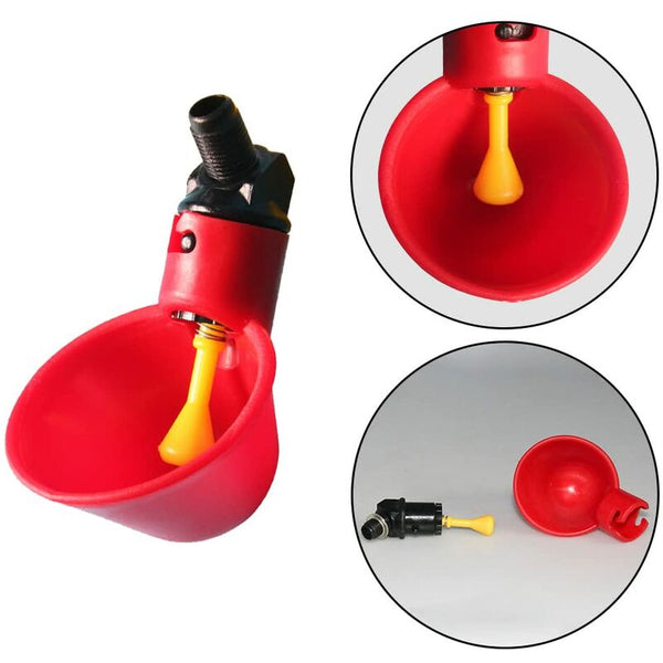 10 Pcs Poultry Drinking Water Cups Automatic Plastic Chicken Cage Bowls Quail Piegon Waterers For Livestock Pet Chicken Supplies