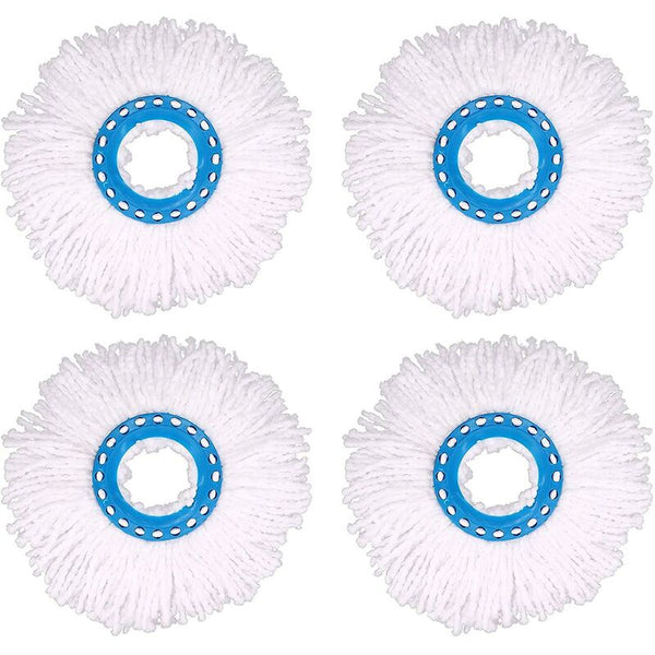 4 Pack Microfiber Mop Heads 16Cm Round Replacement Mops For Floor Cleaning Mop Pads