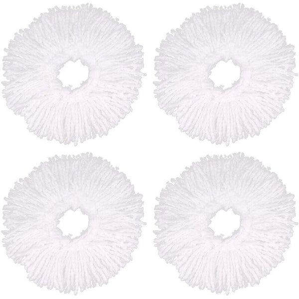 4 Pack Microfiber Mop Heads 16Cm Round Replacement Mops For Floor Cleaning Mop Pads