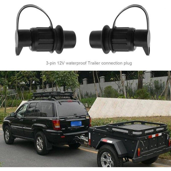 2 Pcs 3 Pin 12V Power Sockets For Trailer Tractor Machinery Vehicle Rv Caravan Truck Motorhome Boat With Waterproof Power Strips & Surge Protectors