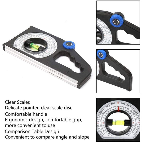 Inclinometer Universal Slope Measuring Ruler Multifunction Angle Meter Engineering Horizontal Measuring Tapes & Rulers