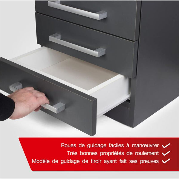 14 Inch Drawer Slides 2 Pack (1 Pair) White Full Extension Rails Easy Assembly Kit Cabinet Pulls