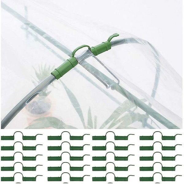 20 Pcs Greenhouse Clips Tube Fixed Tool Garden Tarpaulin Sun Protection 1.1Cm Greenhouses