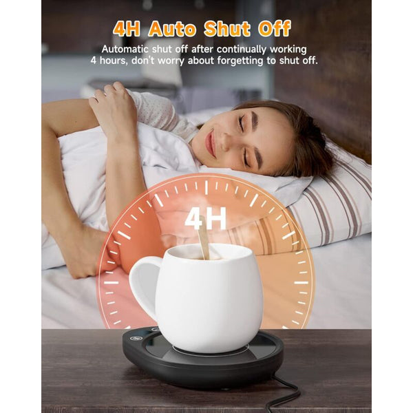 Coffee Mug Warmer With 3 Temperature Settings Electric Beverage Auto Shut Off Tea And Milk For Mugs