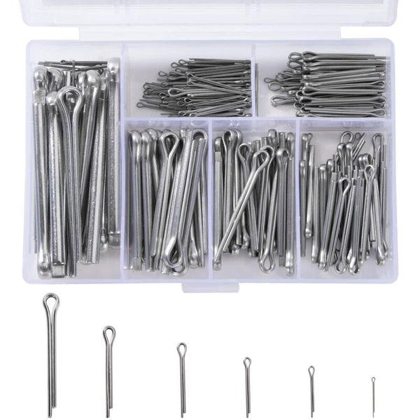 230 Pcs Stainless Steel Cotter Pins Assortment Kit M1 M5 With Storage Box Hand Tool Accessories