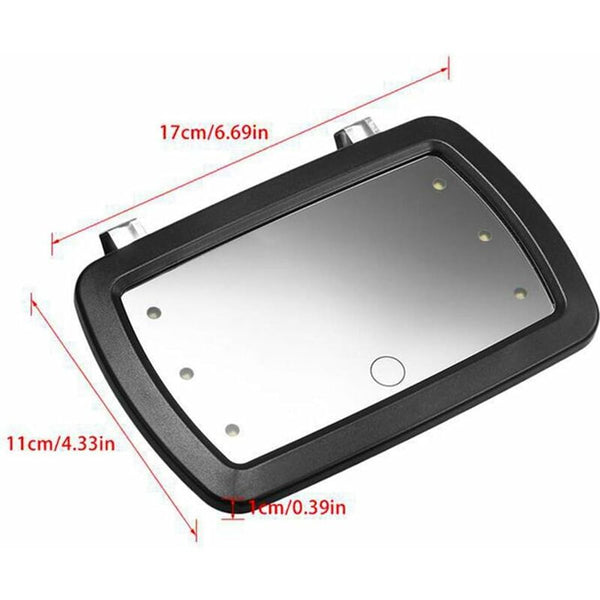 Car Sun Visor Mirror 6 Led Vanity Automotive Makeup Cosmetic With Touch Screen For Truck Suv Makeup Mirrors