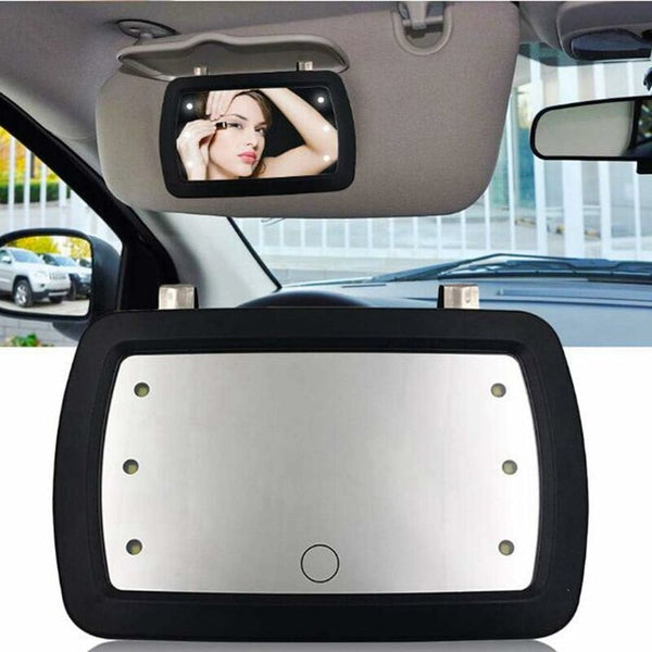 Car Sun Visor Mirror 6 Led Vanity Automotive Makeup Cosmetic With Touch Screen For Truck Suv Makeup Mirrors