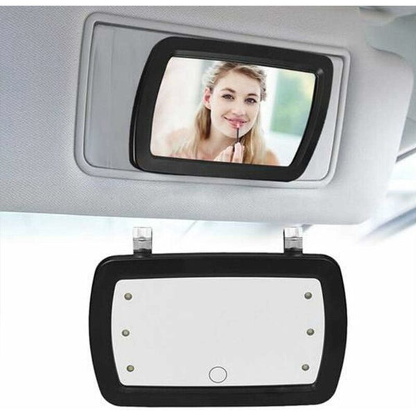 Car Sun Visor Mirror 6 Led Vanity Automotive Makeup Cosmetic With Touch Screen For Truck Suv Makeup Mirrors