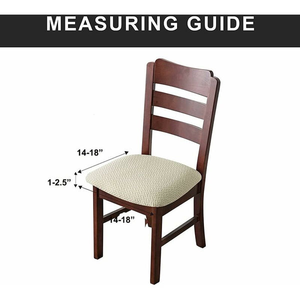 Chair Cover 2/4 Pieces Cushion Waterproof Seat Removable Washable Jacquard Elastic Slipcovers