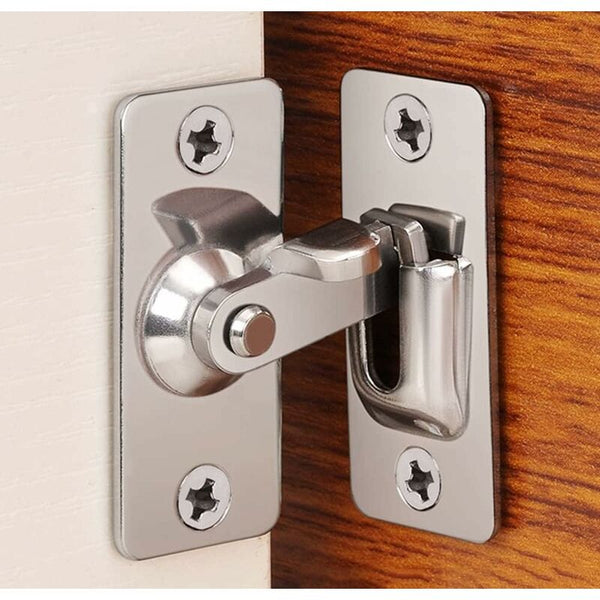 90 Degree Stainless Steel Right Angle Door Lock For Doors Windows Fences Silver Door Locks & Lock Mechanisms