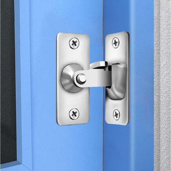 90 Degree Stainless Steel Right Angle Door Lock For Doors Windows Fences Silver Door Locks & Lock Mechanisms