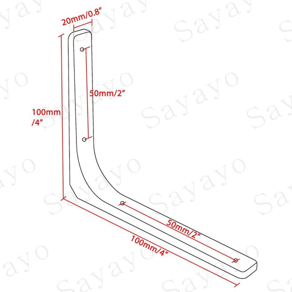 Wall Shelf Bracket Matte Black Metal Support For Kitchen Decor Heavy Duty 100Mm X 4Pcs Braces & Brackets
