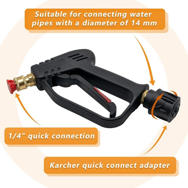 4000 Psi High Pressure Washer Gun With 5 Water Nozzle Tips Car Cleaning Pressure Washer Parts