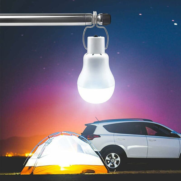 Solar Light Led Bulb Powered With Panel For Garden Patio Indoor Outdoor Hiking Camping Tent Outdoor Lighting Accessories