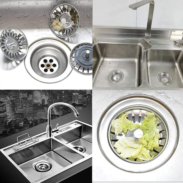 Kitchen Sink Filter Stopper Stainless Steel Compatible With Most Kitchen Sinks