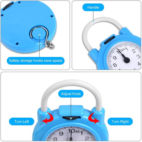 Luggage Scale Max 10Kg Small And Portable Torque With Comfortable Grip For Travel Work Luggage Scales