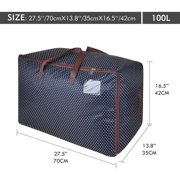 100L Thick Oversized Organizer Storage Travel (Blue) Garment Bags