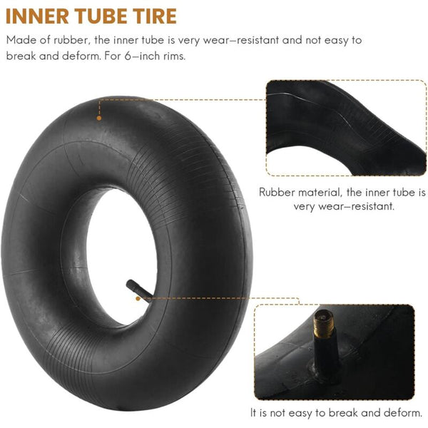 15X6.00 Inner Tube Set For Lawn Mowers And Tractors (Tr13 Valve) Lawn Mower Parts