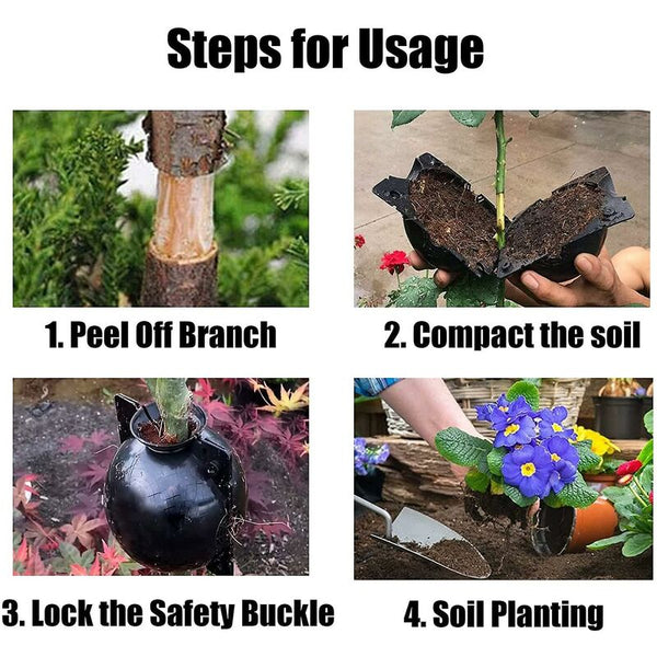 12 Pcs High Pressure Plant Box Garden Growing Breeding Grafting Propagation Ball Rooting Device For Planters & Vases