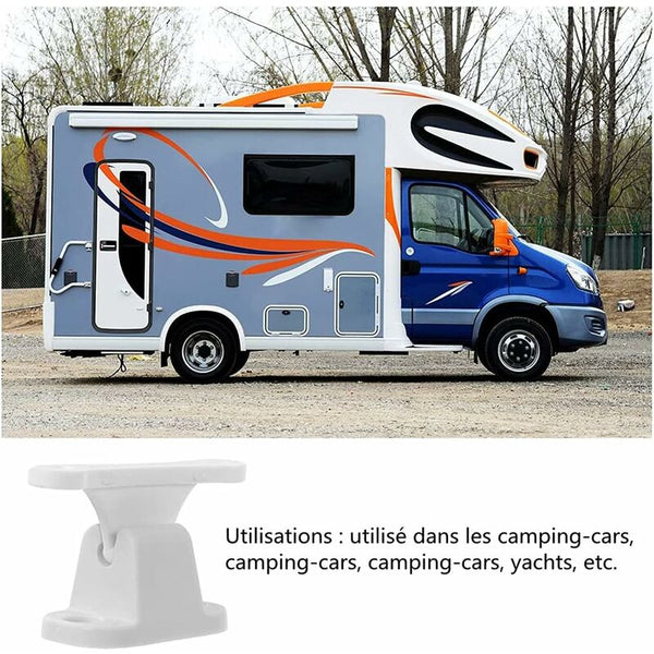 2X T Shaped Door Retainer Kit Stop Retaining Plastic Hook Holder Compatible Latch Bracket For Rv Trailer Camper Door Stops