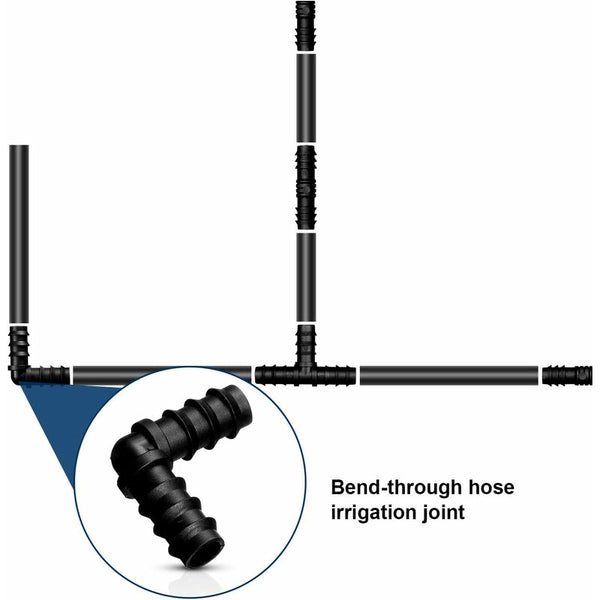 Maitys Pipe Connectors For 16Mm Irrigation System (Elbow) Complete Drip Irrigation Kits