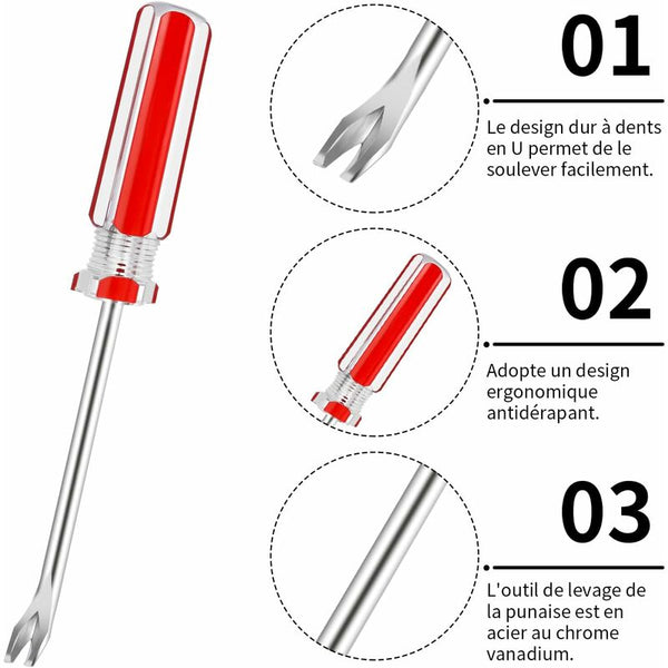 Fingertoys Nail Puller Kit 3Mm U Shaped Tack Lifter For Rivet Removal Pullers & Extractors