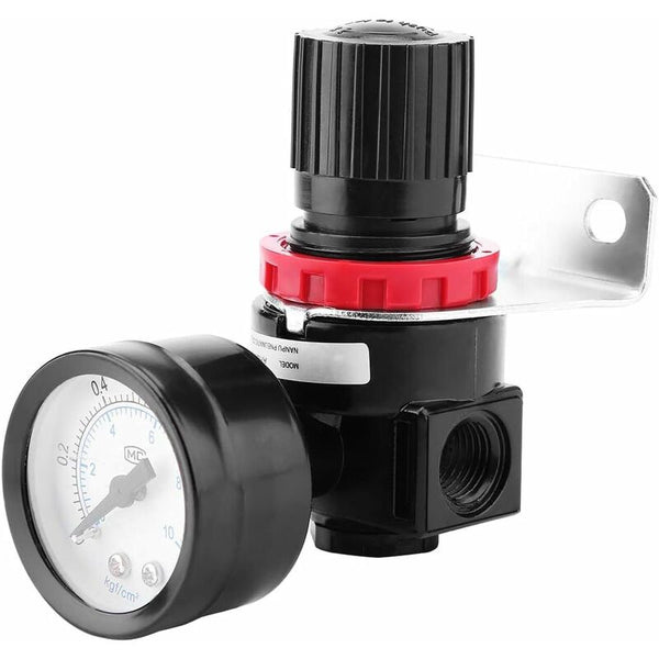1 Pcs Air Pressure Regulator Ar2000 G1/4 Pneumatic Control Compressor With Gauge Other Pump Parts & Accessories