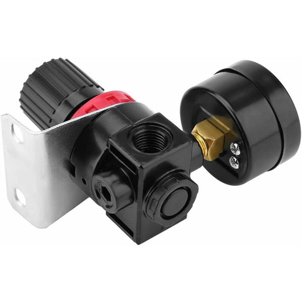 1 Pcs Air Pressure Regulator Ar2000 G1/4 Pneumatic Control Compressor With Gauge Other Pump Parts & Accessories