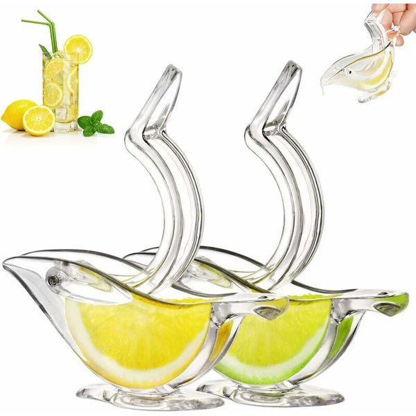 Deluxe Design Individual Lemon Squeezer Manual Juicer Hand Press Acrylic Tableware Transparent Serving Dishes (2 Manual Juicers