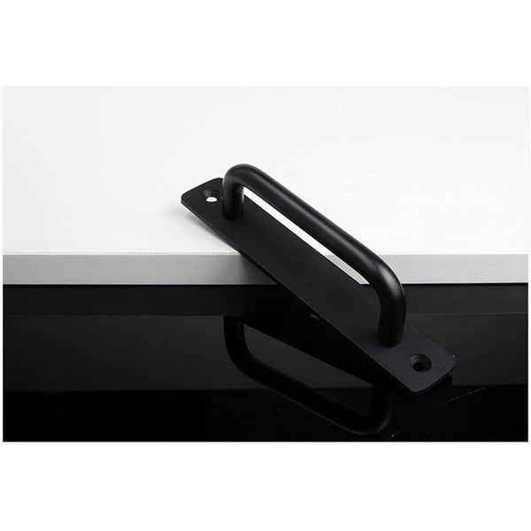 2 Pcs Heavy Duty Barn Door Handle Steel Sliding Pull Black Cast Iron Interior Exterior Barn Doors