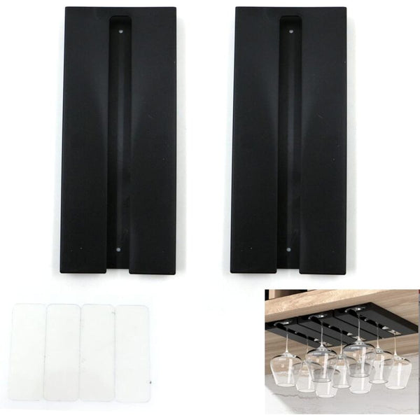 Hanging Wine Glass Holder No Drilling Required Large Capacity Stemware Rack For Bar Kitchen 25.3 11 2Cm Racks & Holders