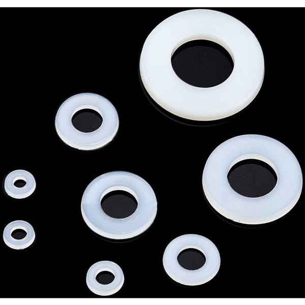 Nylon Washer Assortment M2.5 M10 520 Pcs Flat & Round Spacers Screws & Bolts