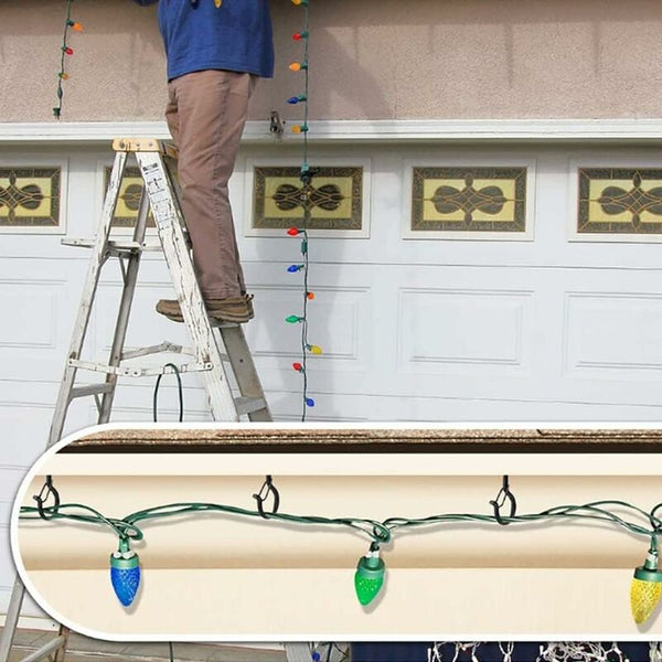 12 Pack Screw Hooks In Wall Outdoor Garland Hanger Gutter For Hanging Hooks & Hangers