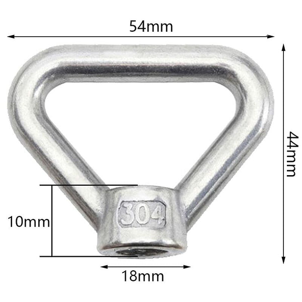 Lifting Eye Nut 8 Pcs M8 Ring Screw Silver 304 Stainless Steel Triangle Fastener Screwdrivers & Nutdrivers