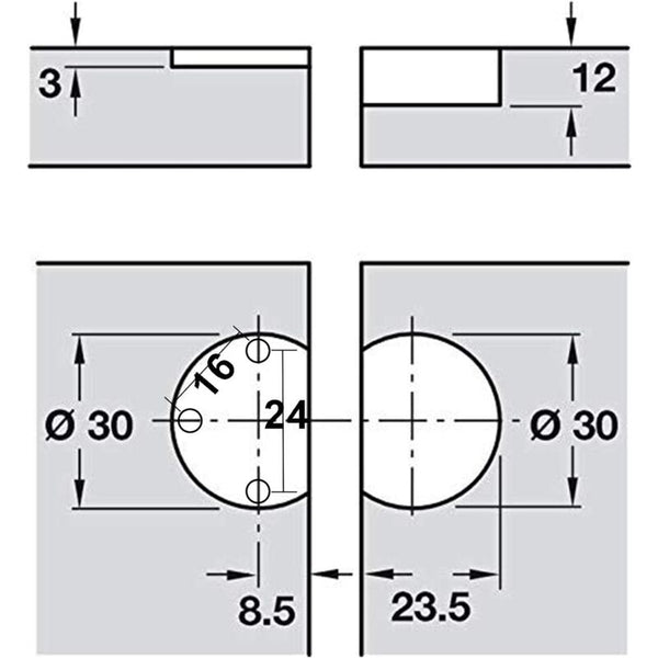 90 Degree Flap Hinge 30Mm For Lid Furniture Hinges Folding Door Hardware Miter Kitchen Cupboard Doors Furniture Parts