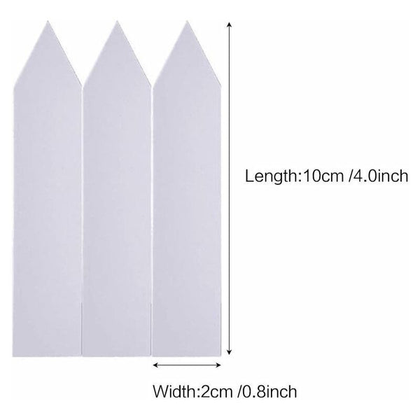 100 Pcs Plastic Plant Label White Garden Tag 10X2cm Plant Labels