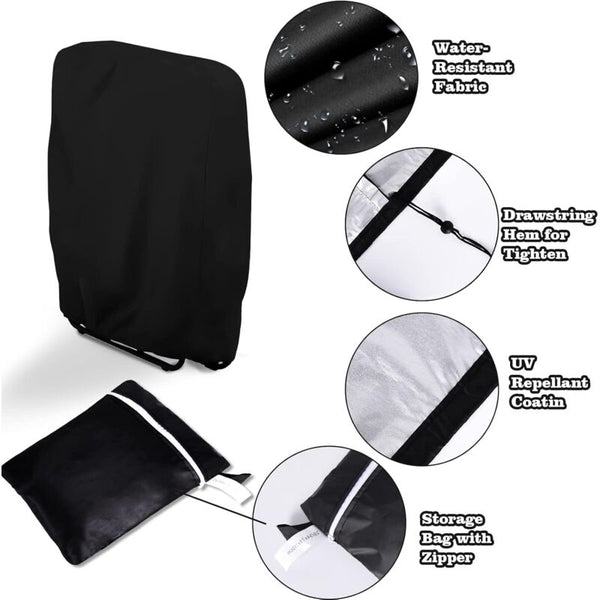 2 Pcs Folding Sun Lounger Cover Windproof Anti Uv Waterproof Garden Chair Covers Outdoor Furniture Covers
