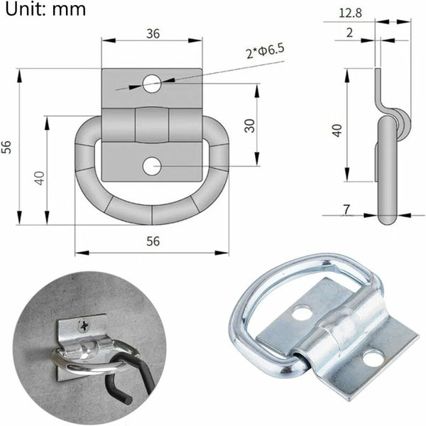 4 Pcs Tie Down Rings Trailer Tarpaulin Downs With Screws For Boats Trucks Vans And Homes Tie Downs & Straps