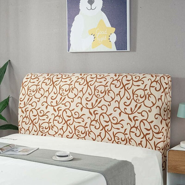 Headboard Cover Painted Pattern Dust Protector Stretch For Bedroom Upholstered Decoration Headboards & Footboards