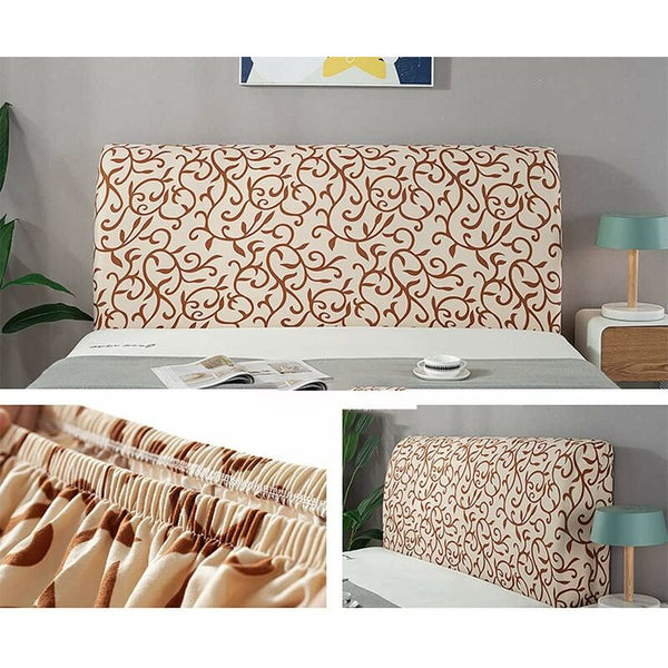 Headboard Cover Painted Pattern Dust Protector Stretch For Bedroom Upholstered Decoration Headboards & Footboards